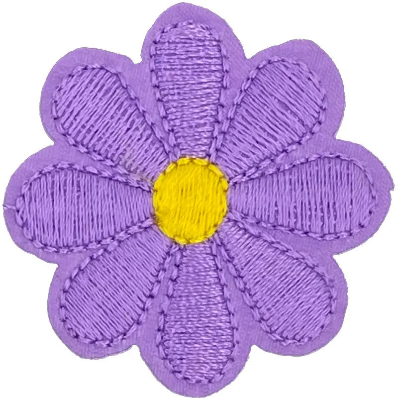 Purple Daisy 8 Petal Flower - Patch