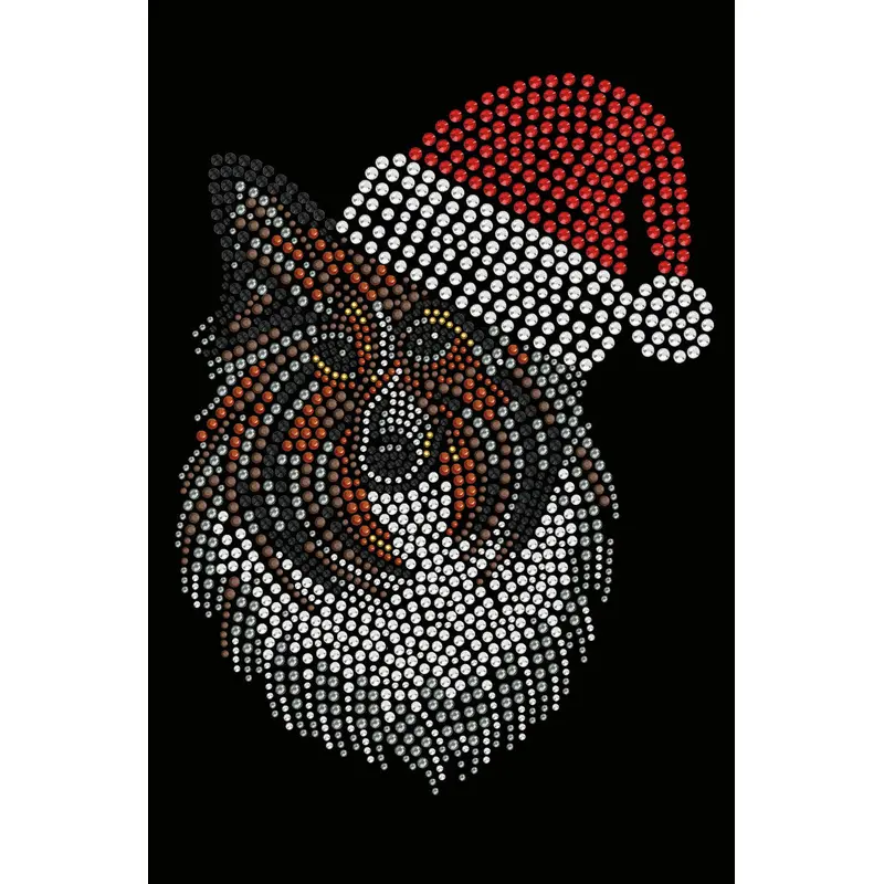 Sheltie Face with Santa Hat - Custom Tutu