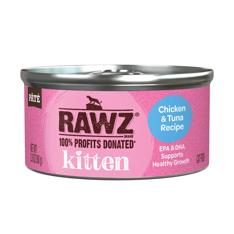 Rawz Chicken & Tuna Kitten Canned 2.8oz