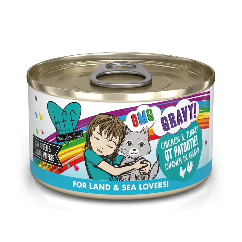 Weruva B.F.F. Oh My Gravy 2.8oz Canned Cat food Cat Patootie