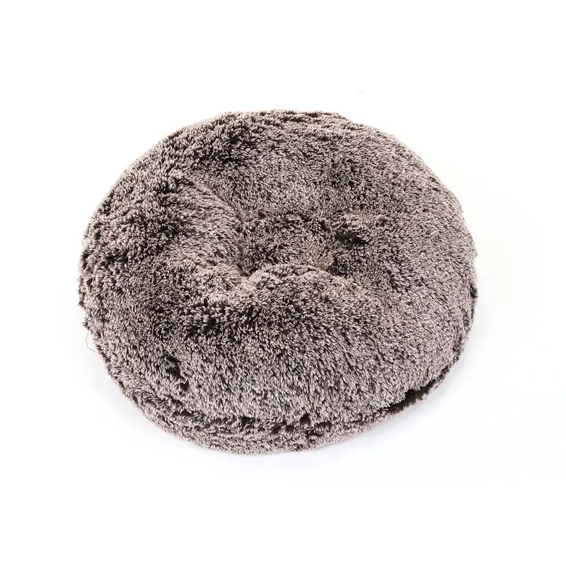 Chocolate Frosted Shag Bagel Bed
