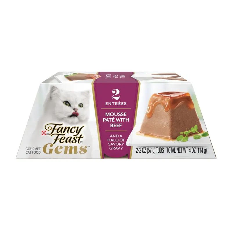 Fancy Feast Gems Beef Flavor Adult Wet Cat Food - 2oz 2pk