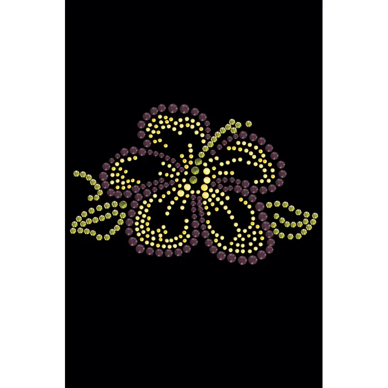 Purple & Yellow Hibiscus - Bandanna