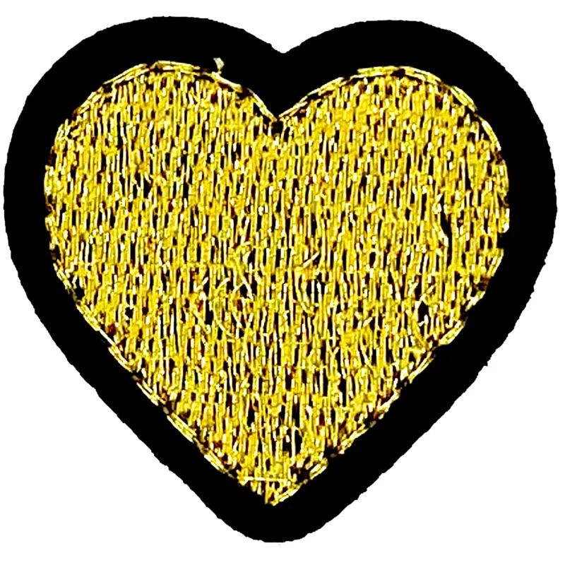 Gold Metallic Heart Small - Patch