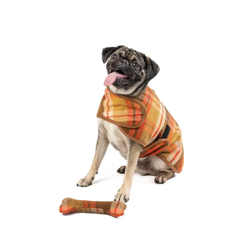 Rust Plaid Blanket Coat