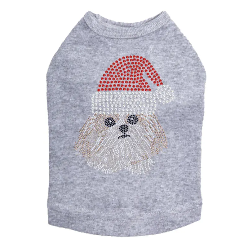 Shih Tzu with Santa Hat - Dog Tank