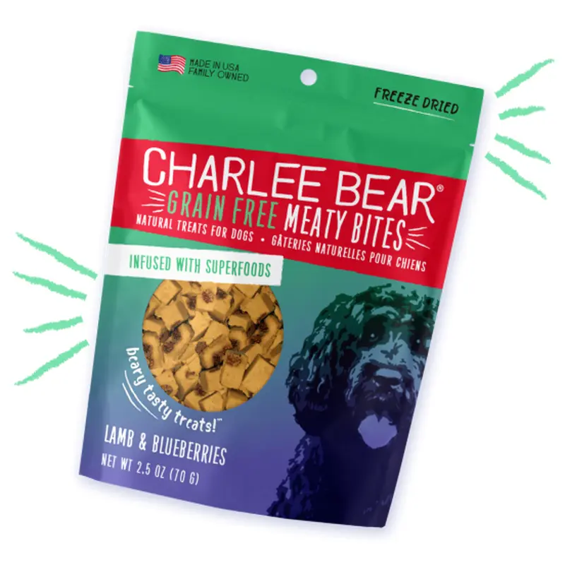 Charlee Bear Grain Free Meaty Bites Lamb & Blueberries