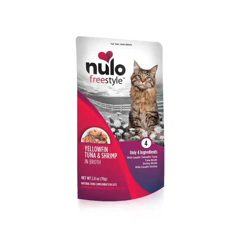 Nulo Cat Yellowfin Tuna & Shrimp in Broth Pouch