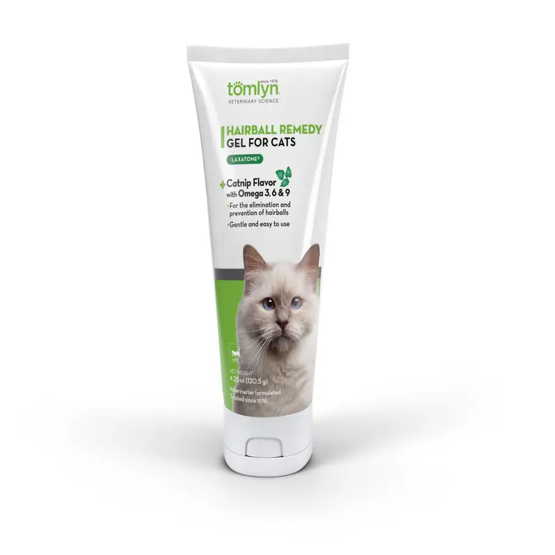 Tomlyn Laxatone Hariball Remedy Catnip Flavor Gel Cat Supplement, 4.25oz