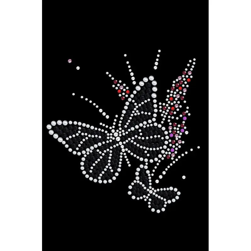 Black Butterfly with Flowers - Bandannas