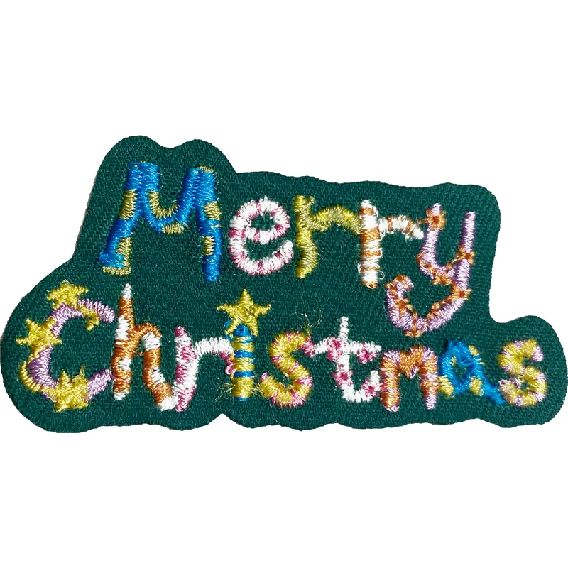 Merry Christmas Green Patch