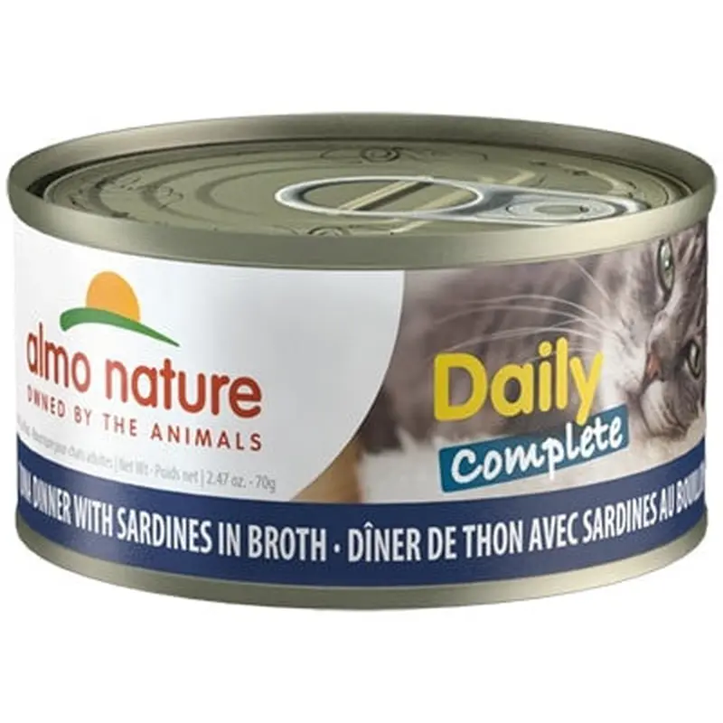 Almo Nature Daily Complete Cat Tuna with Sardines in Broth Canned Cat Food