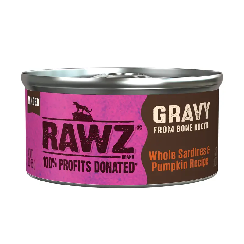 Rawz Sardine & Pumpkin Gravy Cat Canned 3oz
