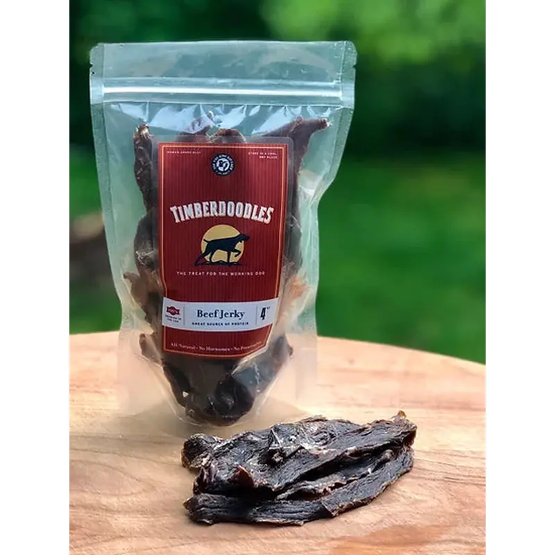Timberdoodles Jerkey Treat for Dogs 4oz Beef