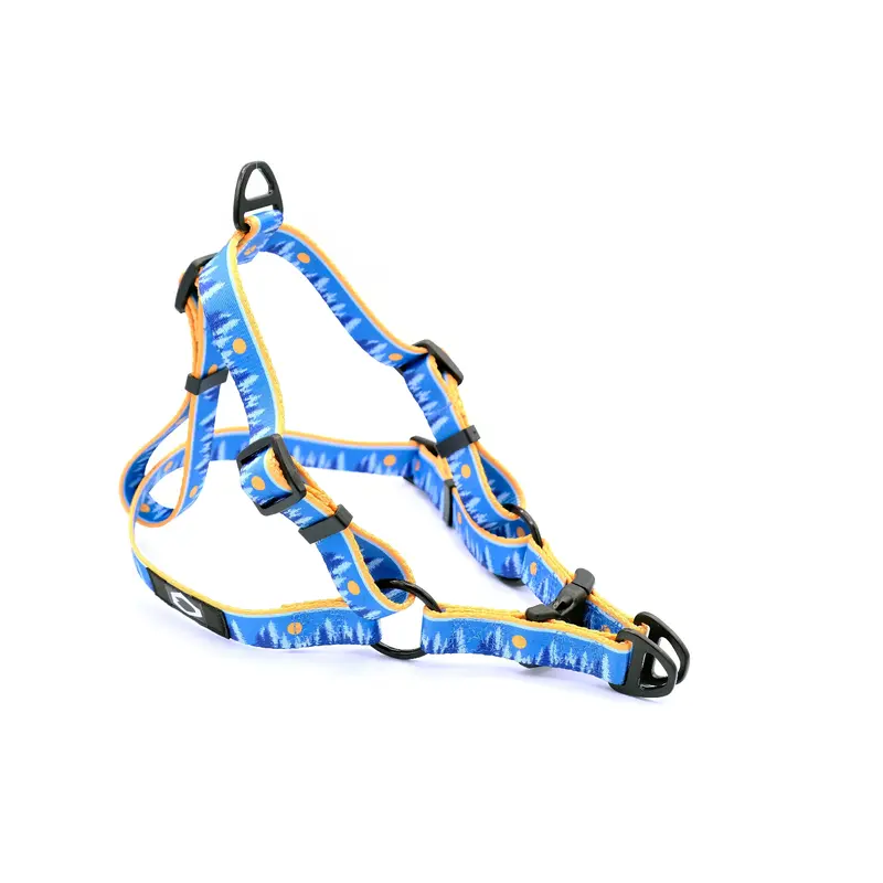 Outdoor Style Frozen Forest Nylon Step In Dog Harness