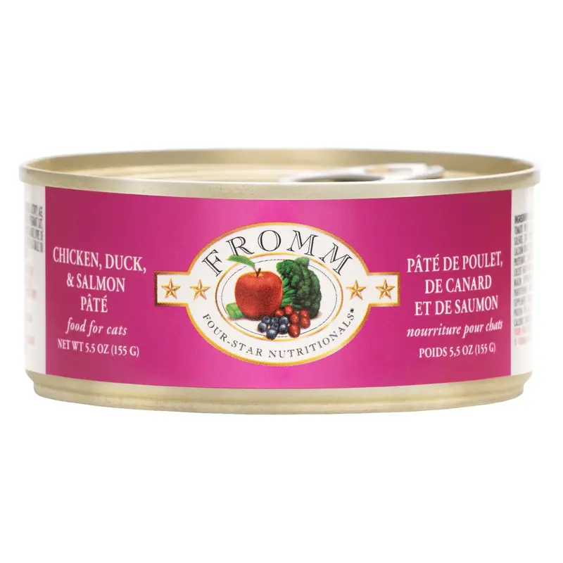 Fromm Four-Star Wet Cat Food - Chicken, Duck & Salmon Pt- 5.5oz Can