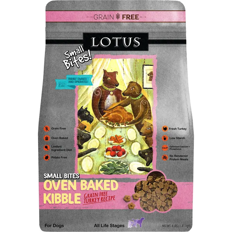 Lotus Small Bites Grain-free Turkey Recipe Dry Dog Food 4lb
