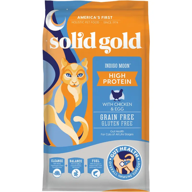 Solid Gold Grain-Free Chicken & Egg Indigo Moon Dry Cat Food, 12 Lb