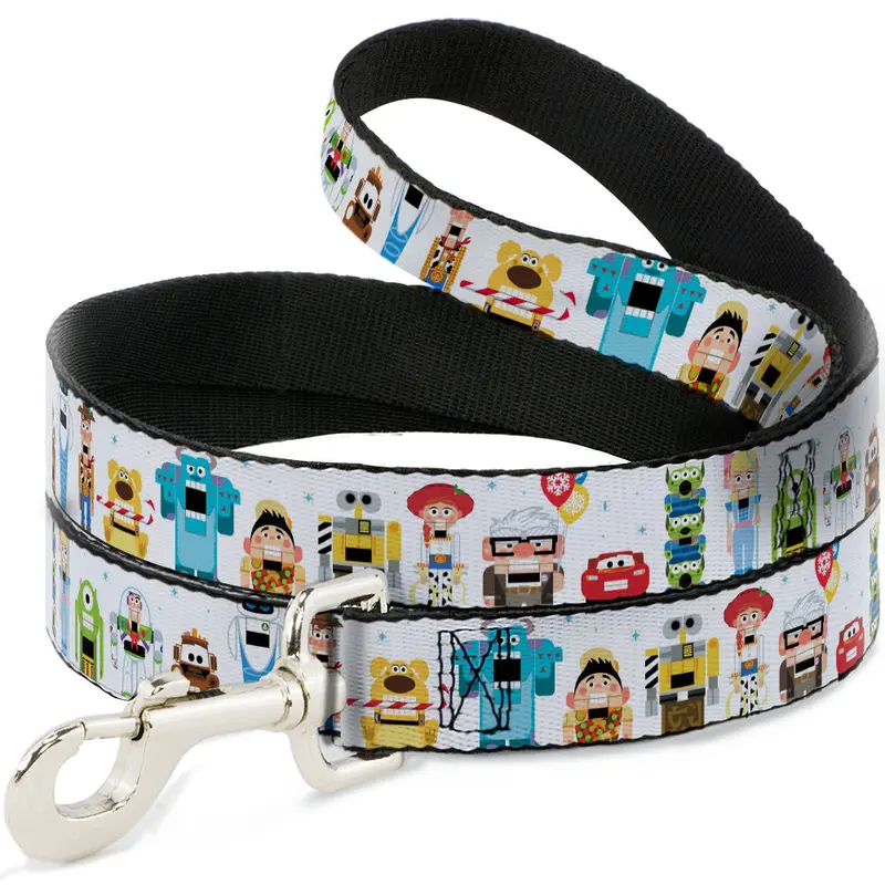 Dog Leash - Pixar Holiday Collection Nutcracker Characters Lineup/Stars White/Blues