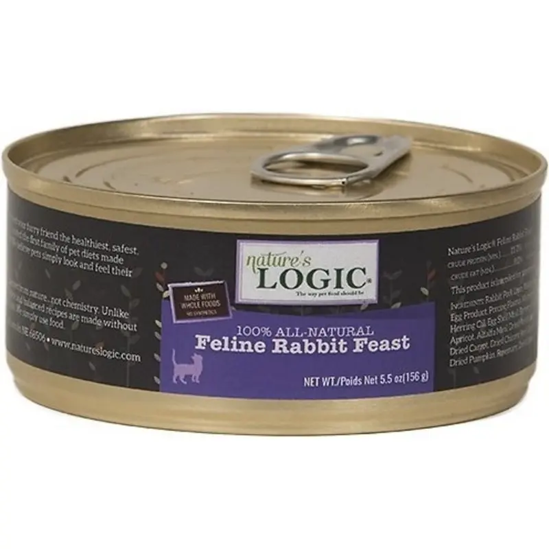 Nature's Logic Feline Rabbit Dinner Feast Canned Cat Food
