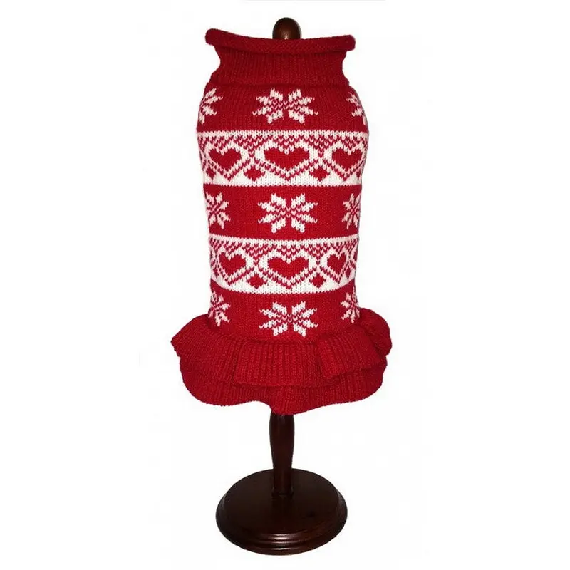 Hearts & Snowflakes Sweater Dress