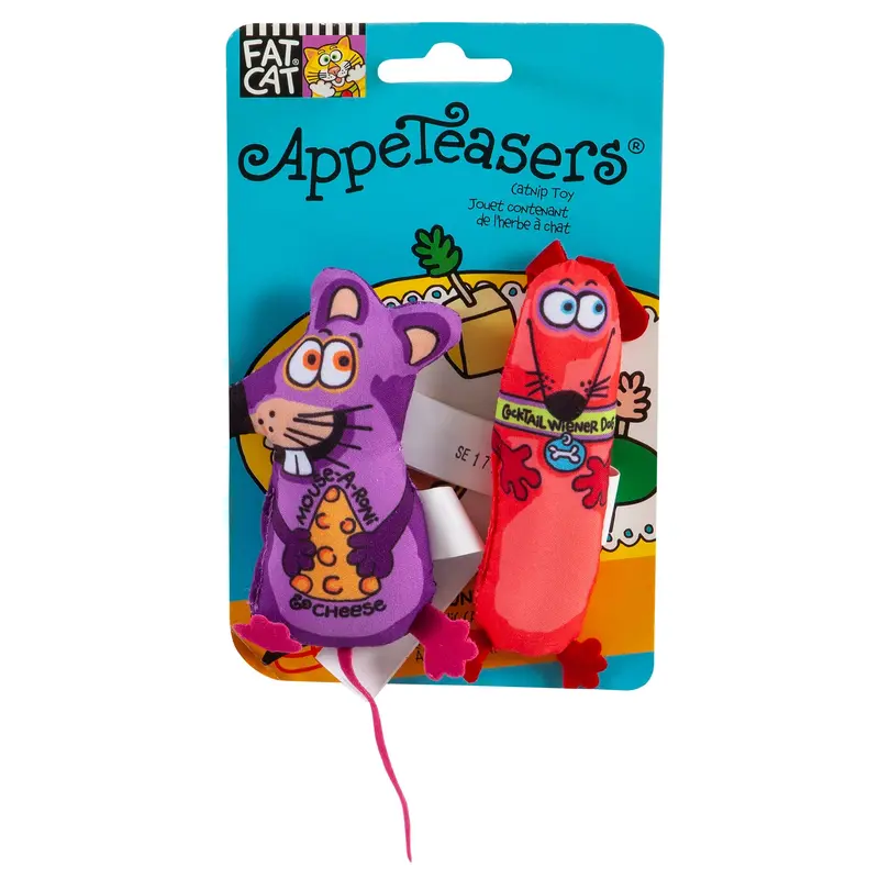 Petmate Fat Cat Classics Appeteasters Cat Toy  Assorted Colors  2 Ct