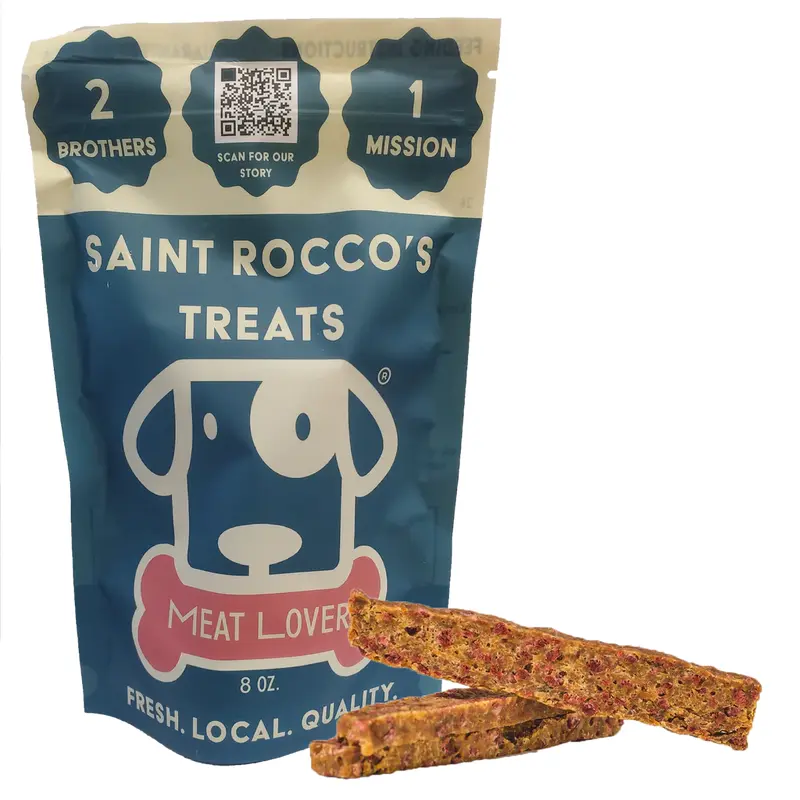Saint Roccos Meat Lover Recipe Jerky Dog Treats 3oz