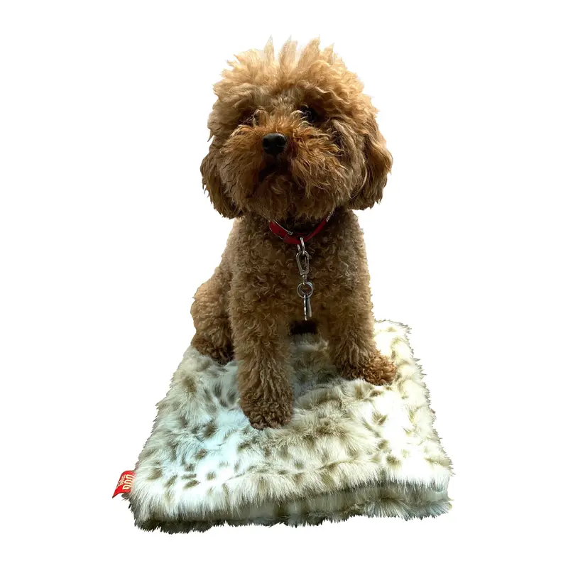 Crate Liner, Sno Leopard Plush Shag