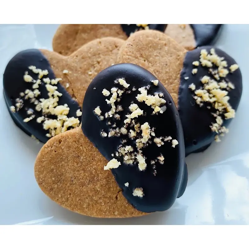 Tootsies & Treats Carob Dipped Peanut Butter Hearts (6oz)