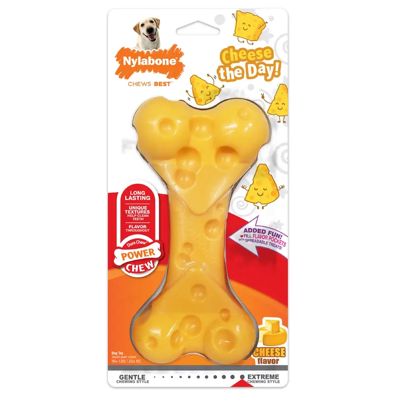 Nylabone Power Chew Cheese Dog Toy Cheese X-Large/Souper