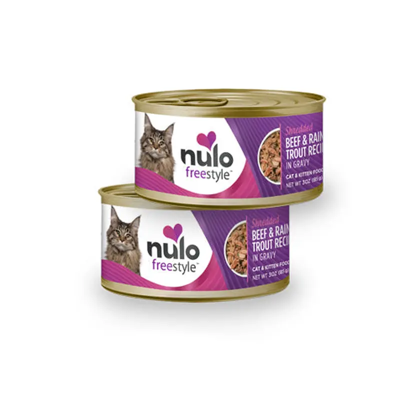 Nulo FreeStyle Shredded Beef & Rainbow Trout Recipe in Gravy Cat Food 3oz