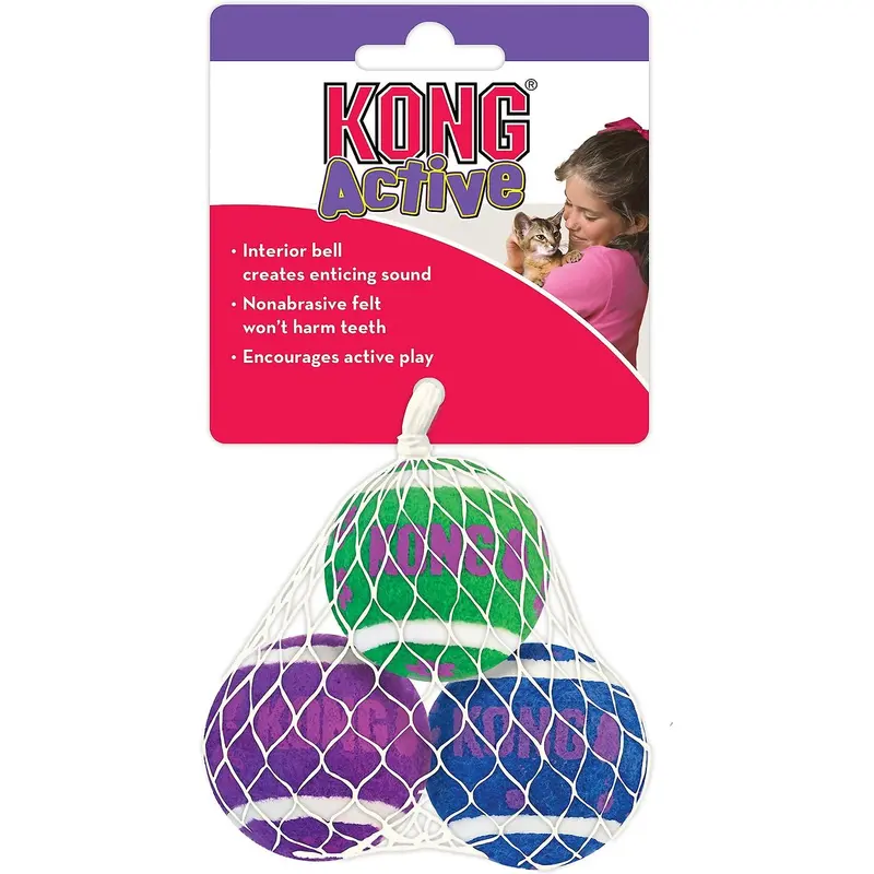 Kong Tennis Balls with Bells 3pk