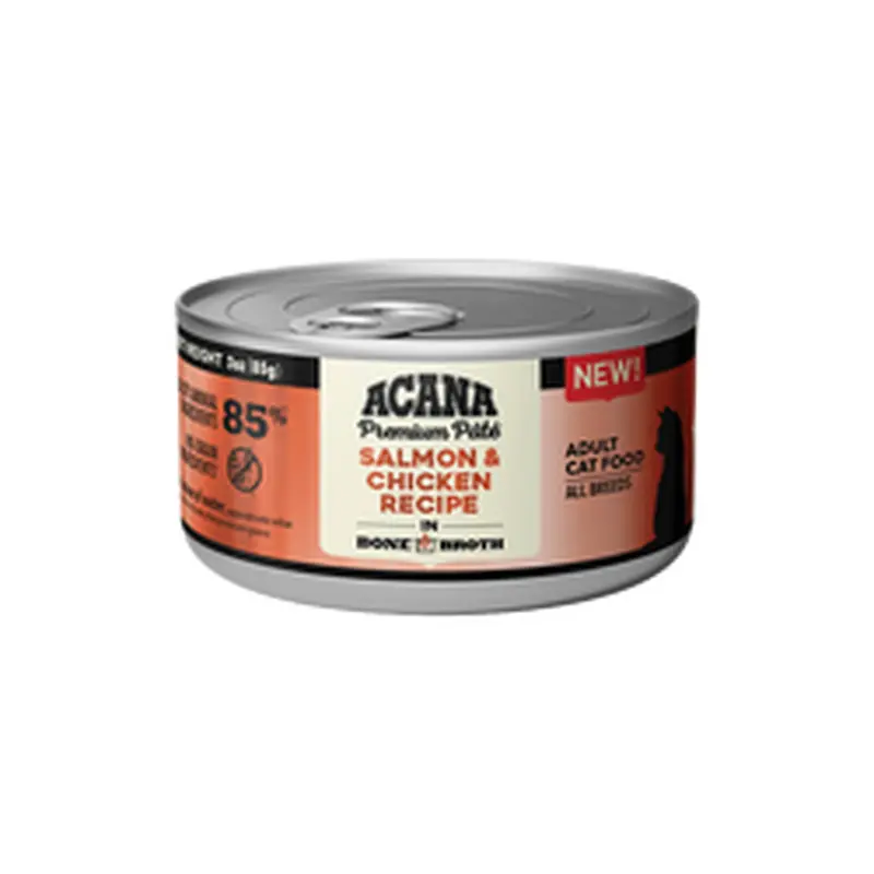 Acana Adult Grain Free Premium Pate Salmon and  Chicken Wet Cat Food (3oz)