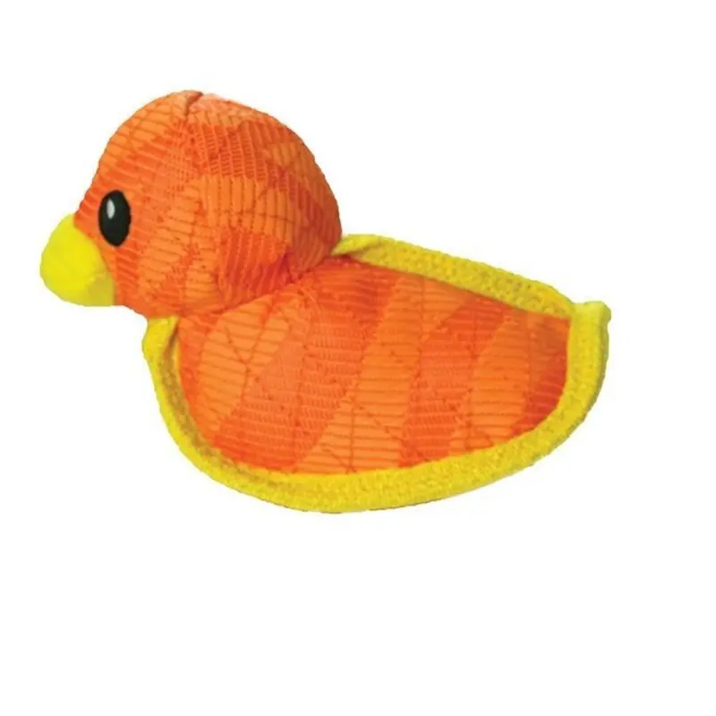 Tuffy's DuraForce Duck Tiger Orange Yellow Dog Toy