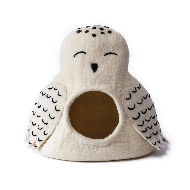 Distinctly Himalayan Wool Owl Snowy Pet Cave