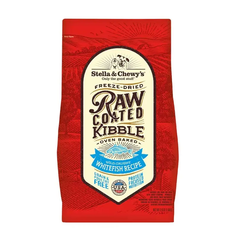 Stella & Chewy's Wild-Caught Whitefish Raw Coated Kibble Dry Dog Food 3.5lb