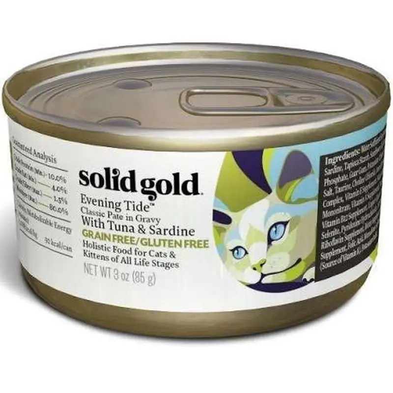 Solid Gold Wet Cat Food Grain Free Tuna and Sardine 3oz