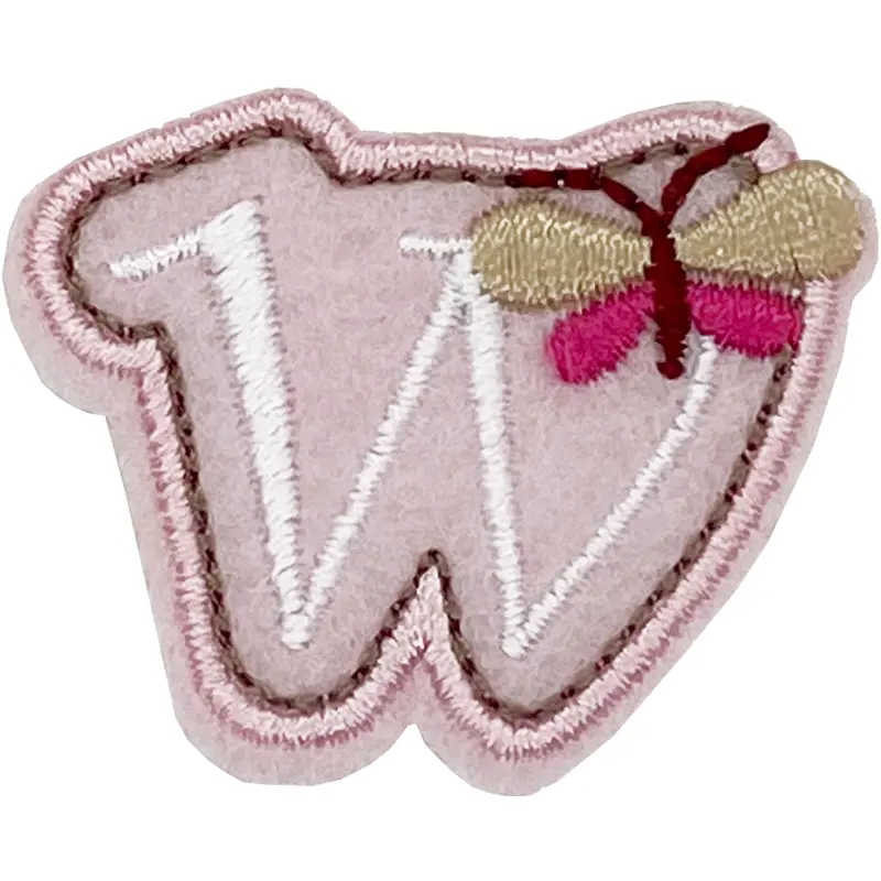 Curly Pink W - Patch