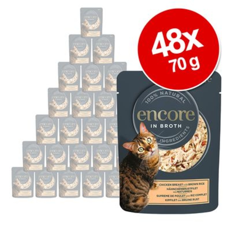Encore Cat Broth Pouch Saver Pack 48 x 70g